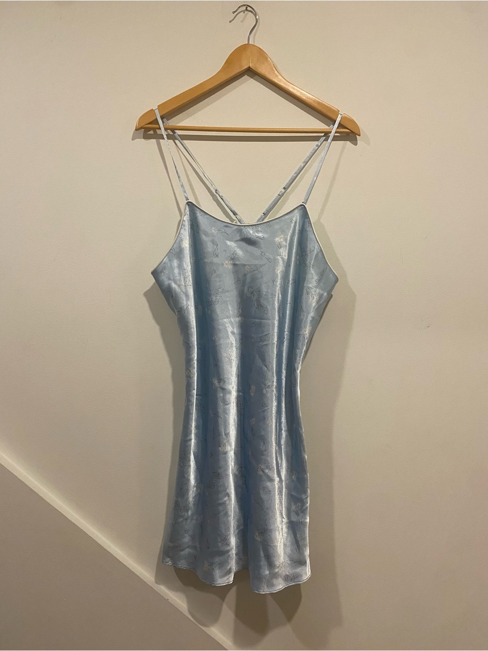 VINTAGE Versailles Angel Print Slip Dress